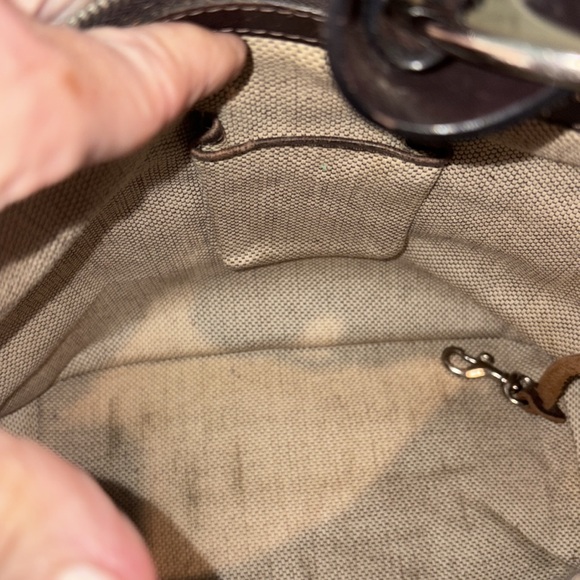 Dooney & Bourke Vintage Croc pattern Leather dark brown Shoulder Bag - Picture 17 of 17